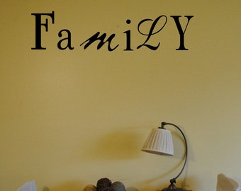 Inspirational Family Wall decal quote family blessing home