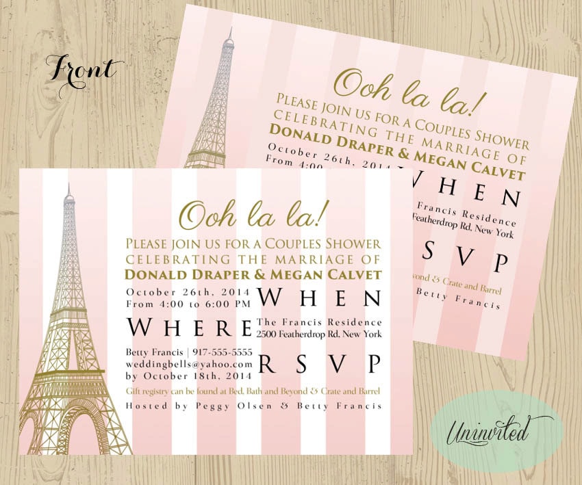 Pink and Gold Paris Theme Bridal Shower Bridal Shower