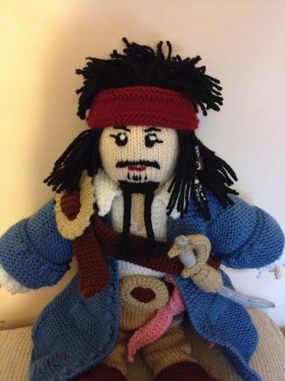 Hand Knitted Pirate Doll ...Pirates of the Caribbean Johnny
