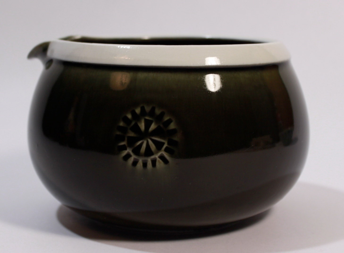 Vintage Sweden Gustavsberg Vardag 76 Pottery Bowl w/ Spout