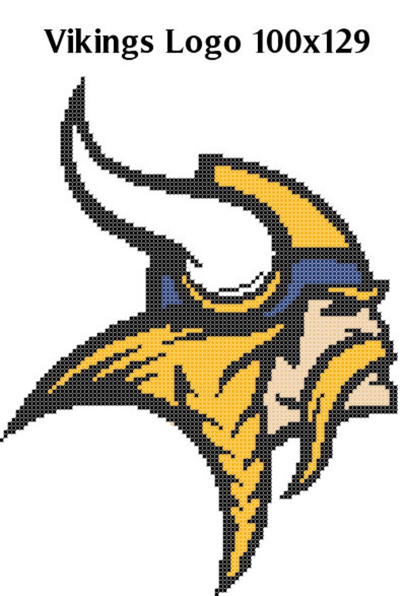 Minnesota Vikings logo Counted Cross Stitch by ...