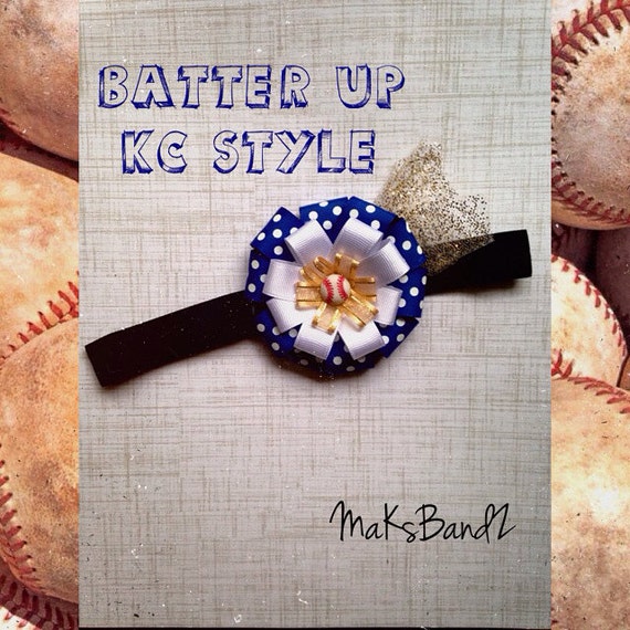 Items similar to Custom baseball HeadbandsKansas City Royals