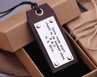 Custom Leather Luggage Tags - Hand Stamped Luggage Tags - Travel Luggage tag - Graduation Gift