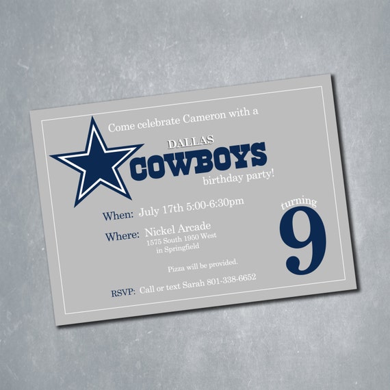 Dallas Cowboys Invitations Printables 9