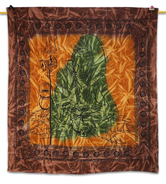 Lord Shiva Indian Tapestry Picnic Blanket Hippie by Rajasthanhomes