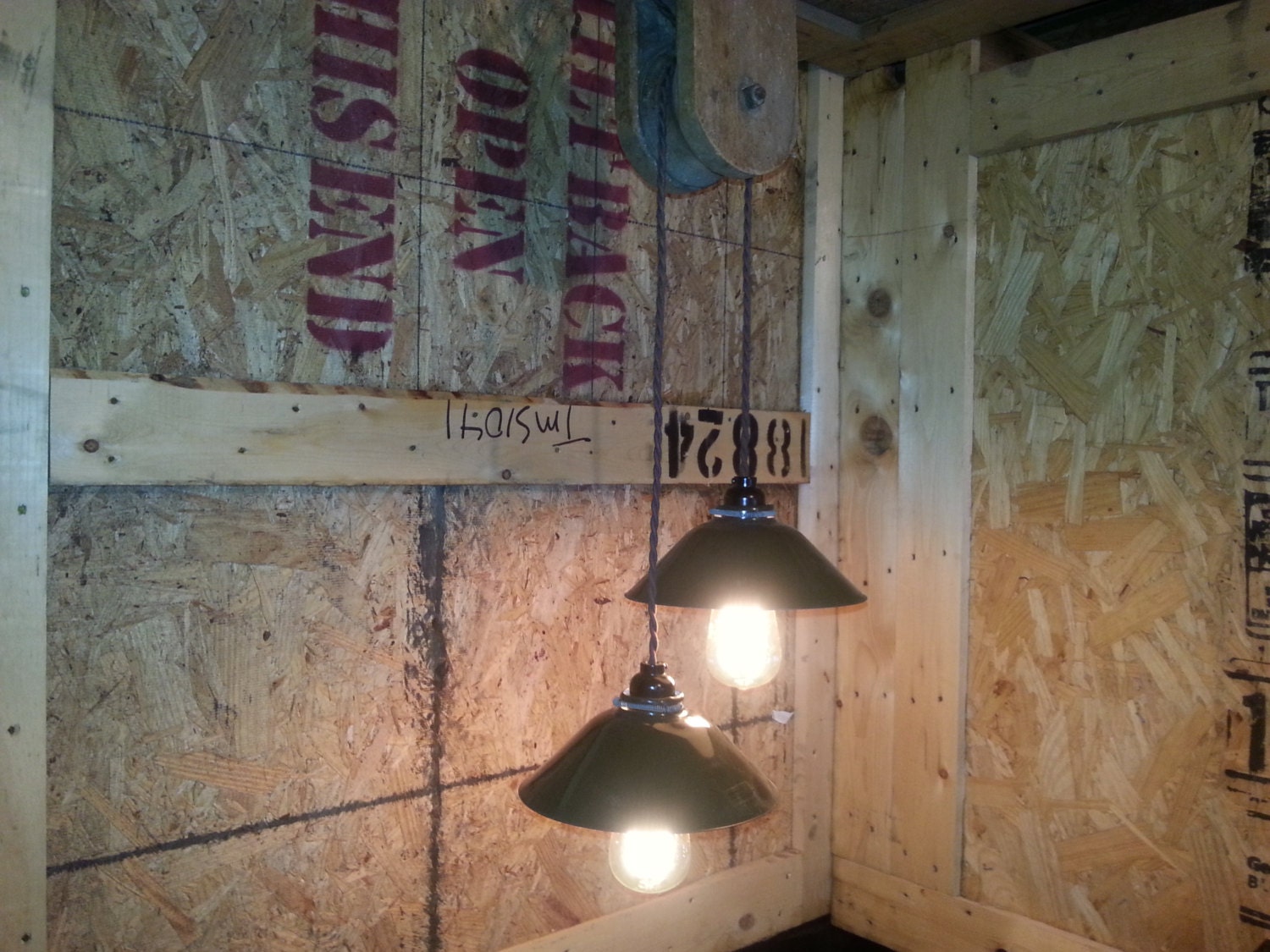 barn pulley pendant light