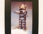 Framed Robby the Robot Windup Toy Photograph 4x6"