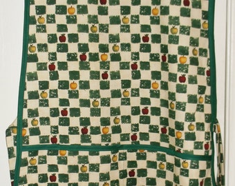 Cobbler Apron Apples and Squares #2080-A Size Medium