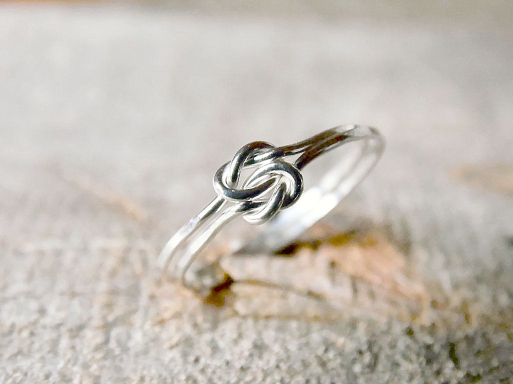 Double Love Knot Ring Sterling Silver by AutumnEquinox on Etsy