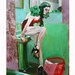 Final Studio Sale~La Mint Toilette, Original Contemporary Fine Art Mixed Media Mounted on Paper Canvas ~ Free Shipping U.S.