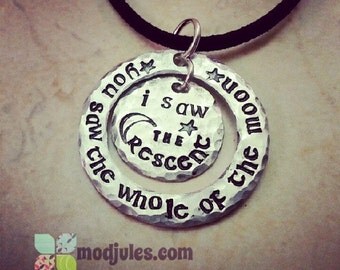 I'll Stop the World & Melt With You Keychain Hand Stamped
