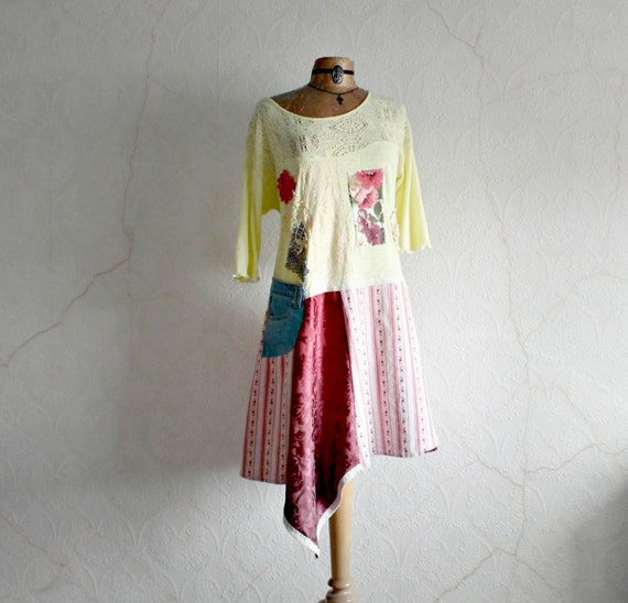 Shabby Style Dress Ladies Boho Clothing by BrokenGhostClothing