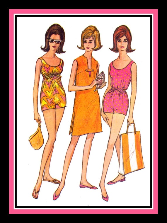 no shift zipper pattern dress BATHING Shift Pool MOD  Side Sewing Pattern Dress Beach SUIT Easy