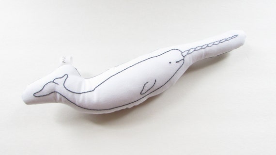 narwhal plush pillow