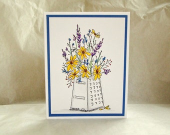 Mother's Day Card, Country Wildflowers Mother's Day Card