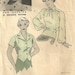 Vintage Thirties Sewing Pattern from Hollywood 997 Blouse Size 14 Bust 32