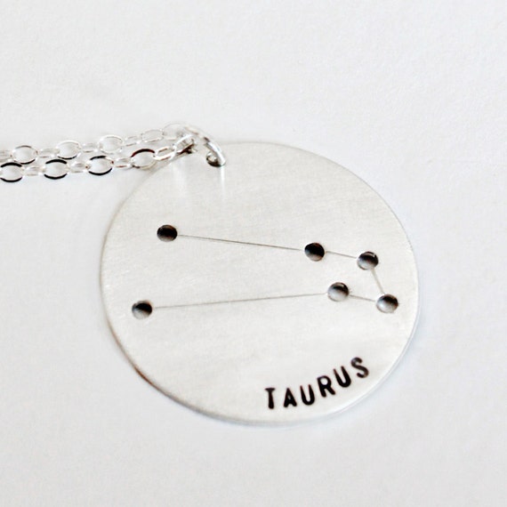 Taurus Constellation Necklace Sterling Silver By Vivarevival 