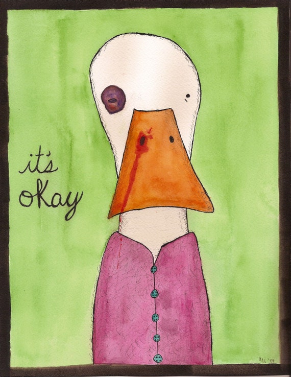 It's Okay Original painting by aliebego on Etsy