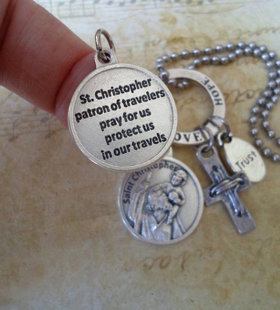 Travel Protection Necklace St. Christopher by FindYourFeeling