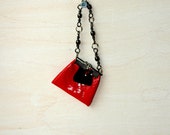 Red Handbag/ Red and Black Purse for MH/ EAH Dolls/ MH Accessories