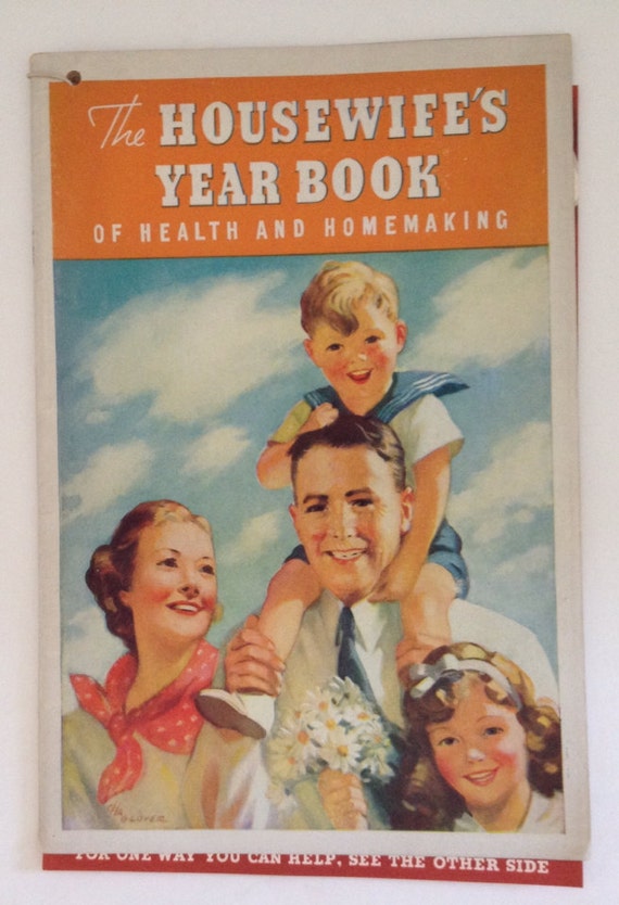 Vintage Cookbook 1937 Kellogg's Housewife's Year Book Almanac Recipes Calendar For Homemakers