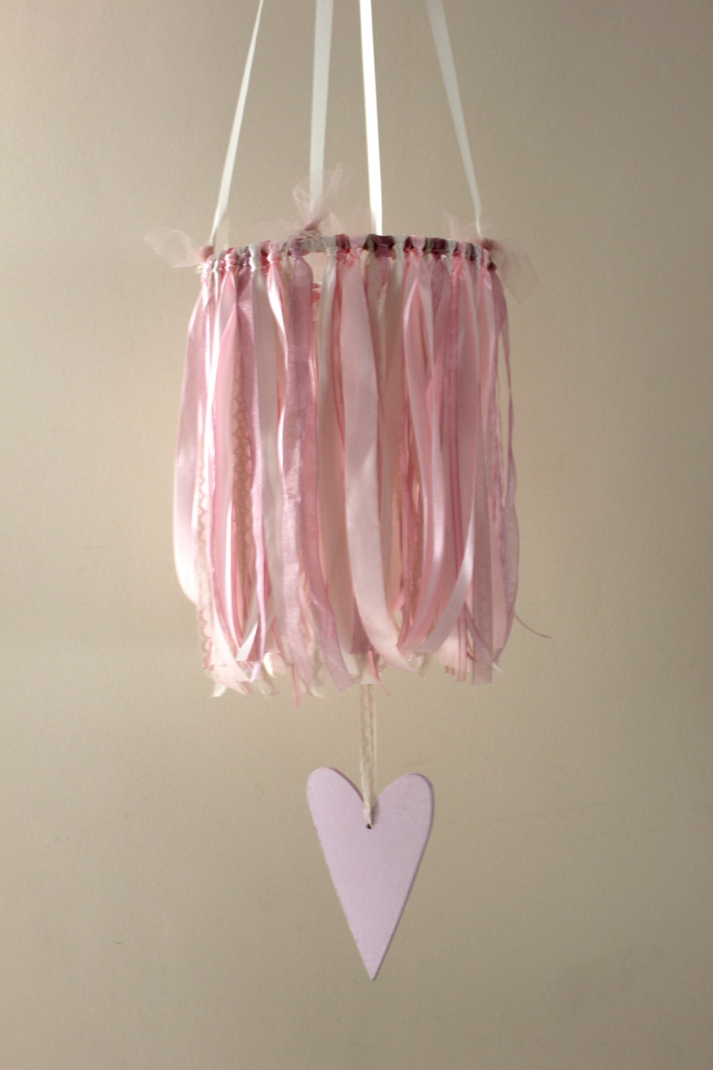 Baby Girl Mobile for Cot or Nursry Ribbon Mobile Baby Girl