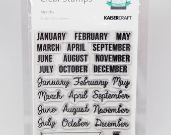 KaiserCraft Months Captured Moments Collection Clear Stamps -- Acrylic -- Months