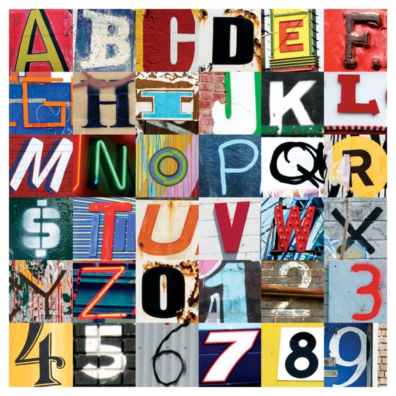 Urban Alphabet Glossy Print