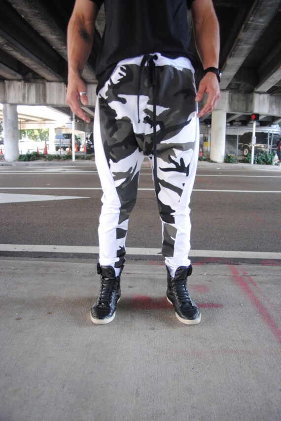 camo drop crotch pants