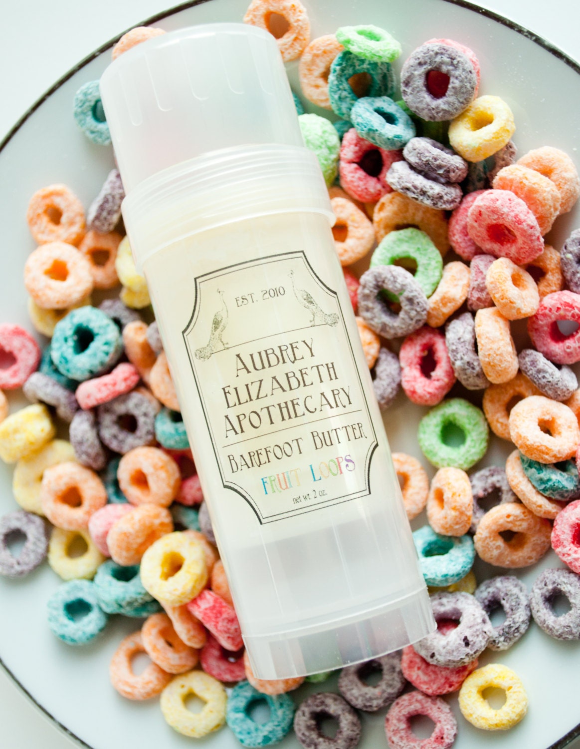 Fruit Loops Barefoot Butter in a twist up tube gift for her