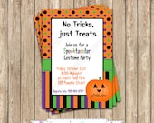 DIY Halloween Pumpkin Fun Party PRINTABLE Invitation 5x7 Orange black purple green Il_170x135