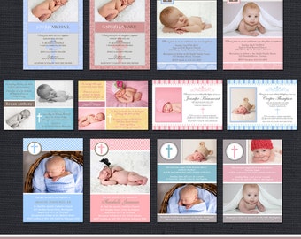 Items Similar To Wedding Invitation Templates Psd Photoshop Damask Mosaic Beautiful Baptism Template Psd