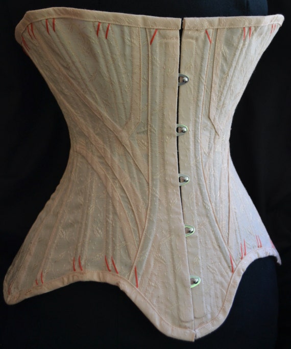 Peach Edwardian 'S' Curve Corset