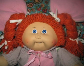 red haired blue eyed cabbage patch doll