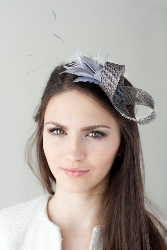 Millinery fascinator with feather spray by BeChicAccessories