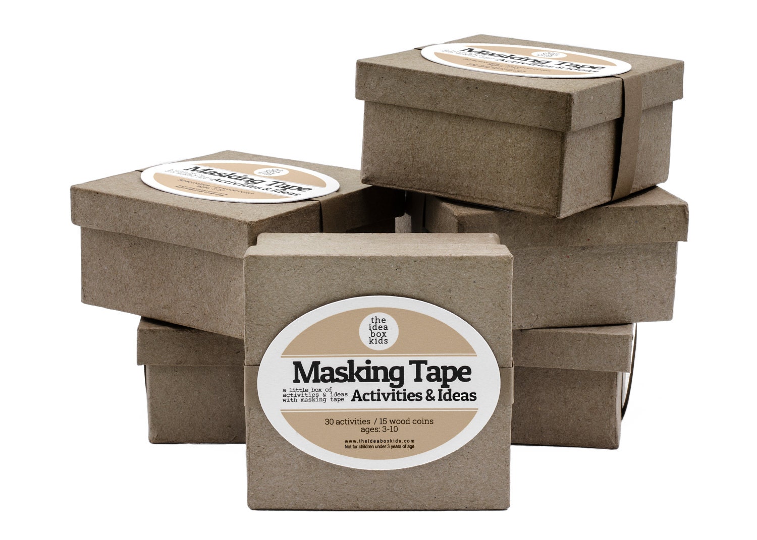 6 Mini Masking Tape Boxes Kids Party Favors by theideaboxkids
