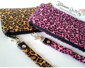 Sexy Pink Leopard Change purse, leopard clutch, leopard gift, pink leopard party, leopard pouch, animal print purse