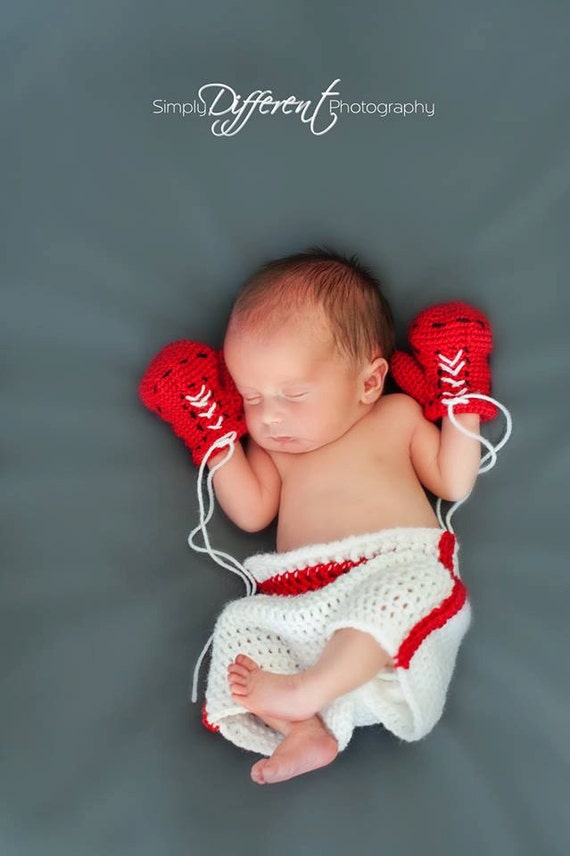 gloves boxing pattern crochet Preemie Baby  PATTERN and Instant Months, Download, Gloves 6 Boxer