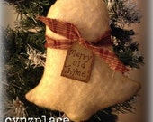 Homespun Bell Christmas Ornament