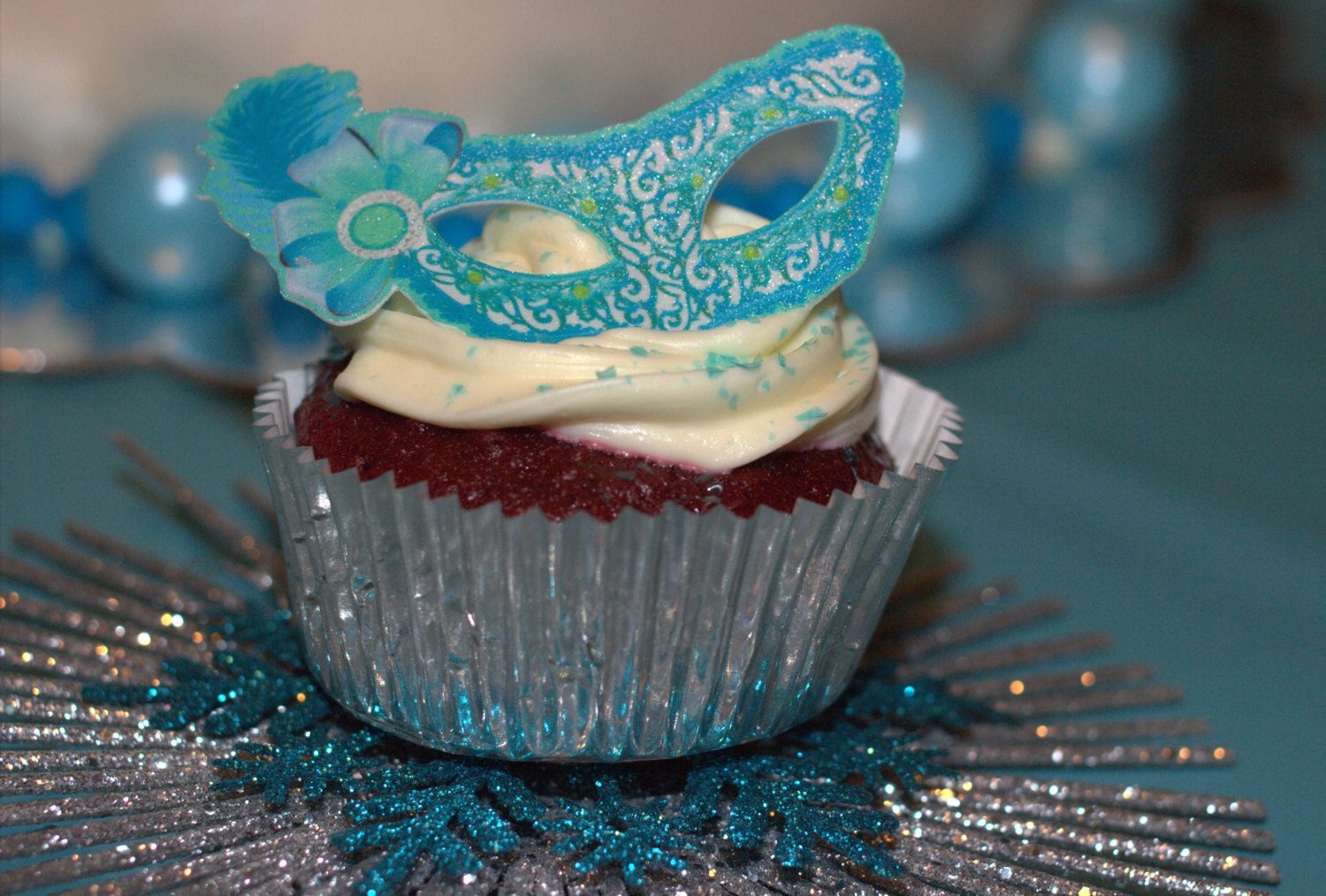 12 Edible Decorations Masquerade Food Decorations by TastyPrints