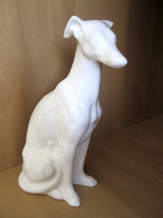 Greyhound or Whippet Ceramic figurine Handmade