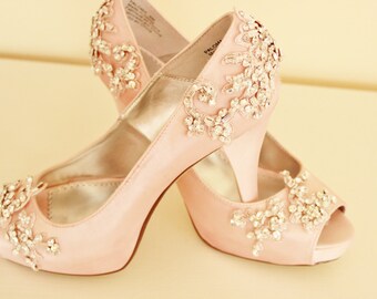 embellished bridal shoes