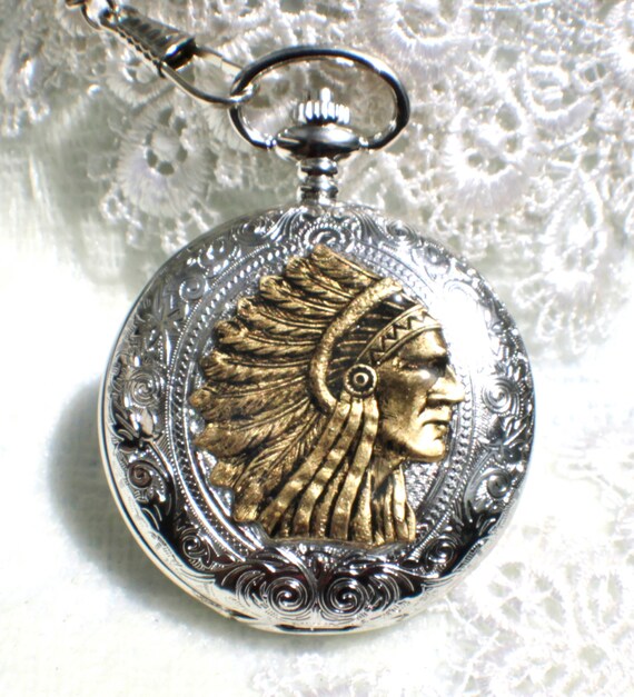 American Indian pocket watch Men's American Iindian