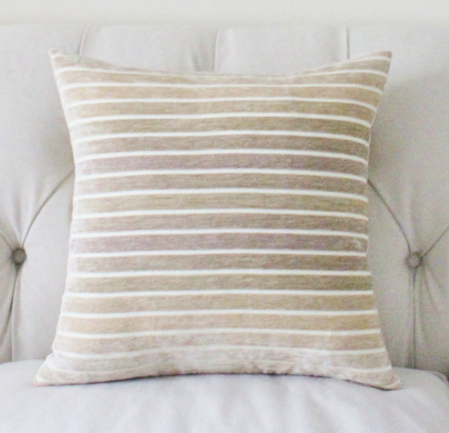 Decorative Ivory Pillow Grey Beige Ivory Ombre by MotifPillows