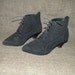 Black Victorian Style Boots Size 37