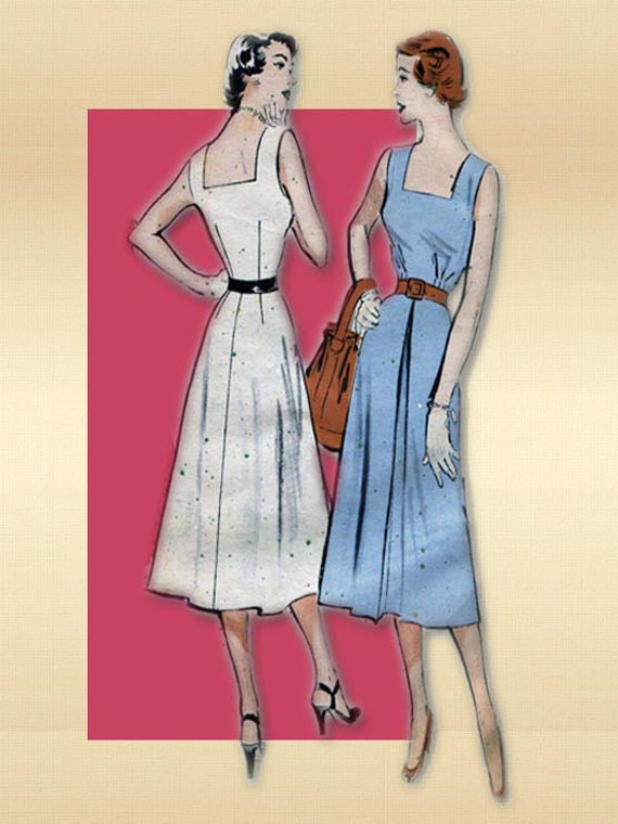 Items similar to 1950s Sewing Pattern Sleeveless Summer Sundress with
