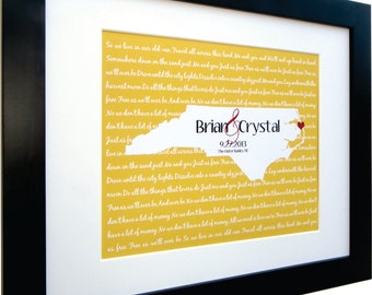 Song Lyric Wall Art framed song lyrics or print wedding song lyrics first dance Song Lyric Wall Art framed song lyrics or print wedding song lyrics first dance
