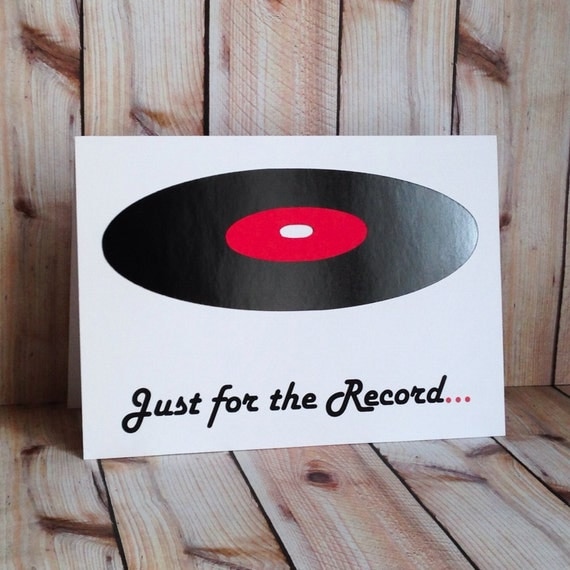 Retro Card, Valentine, Birthday, Record Album, Old School Music Lovers Handmade Card Il_570xn