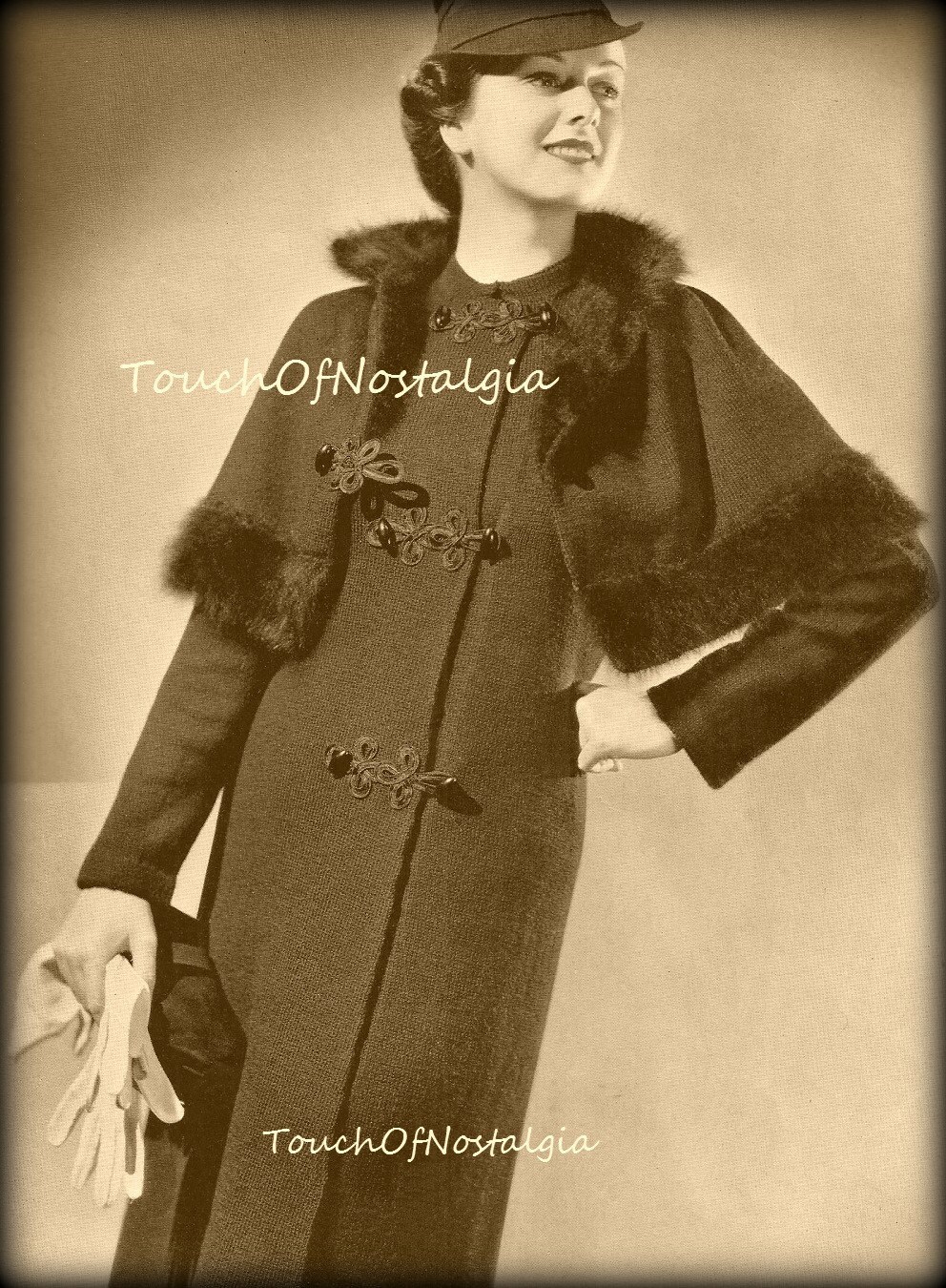 CAPE COAT or Cape Vintage Knitting Pattern by touchofnostalgia7