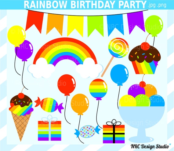 rainbow birthday clip art - photo #6